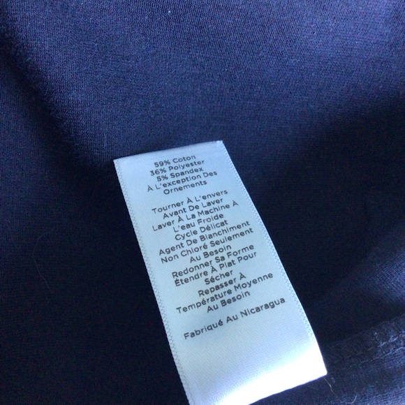 Navy Blue Talbots eyelet top XS - Picture 6 of 6